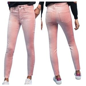Pilcro Anthropologie Pink Velvet Skinny Jeans Mid Rise Stretch Women's, size 30